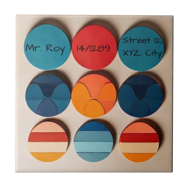 Maßgeschneiderte Zuhause-Platte Moderne Mitteljahr Fliese (Vorderseite)