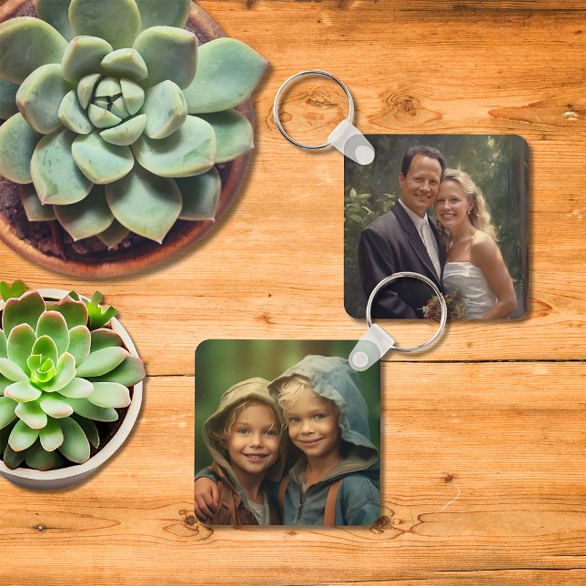 Maßgeschneiderte Zwei-Bild-Aluminium-Doppelseitig Schlüsselanhänger (Von Creator hochgeladen)