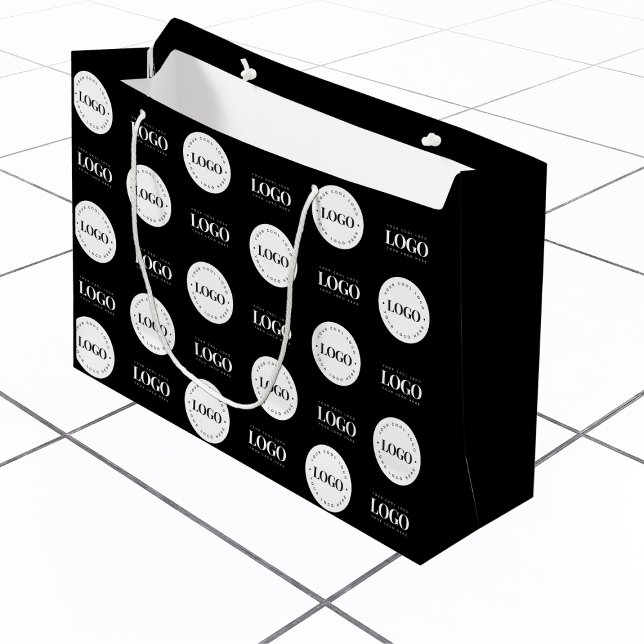 Maßgeschneiderte Zwei-Logos-Schritte und Wiederhol Große Geschenktüte (Von Creator hochgeladen)