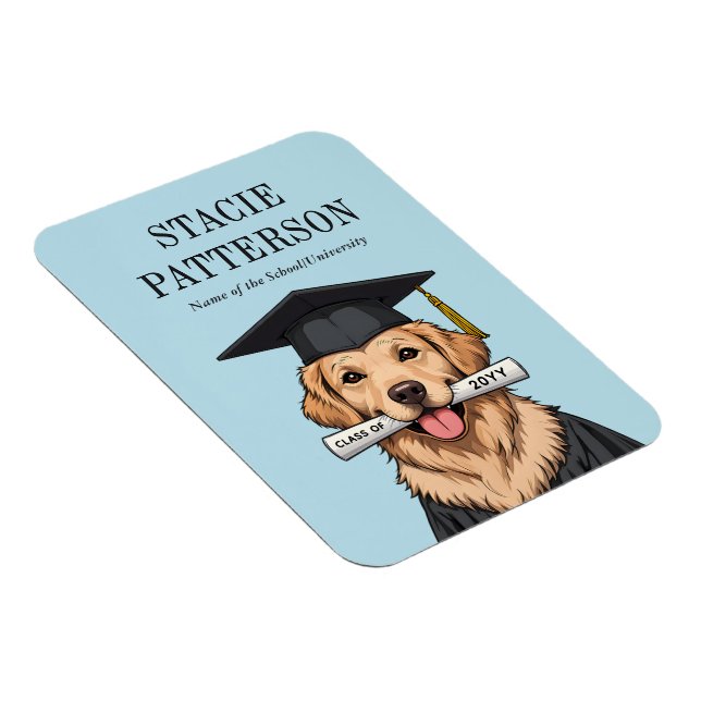 Maßgeschneiderter Abschluss Niedlich Golden Retrie Magnet (Rechte Seite)