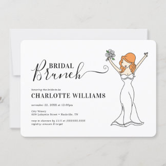 Maßgeschneiderter Avatar Bridal Brunch| Langhaar Einladung