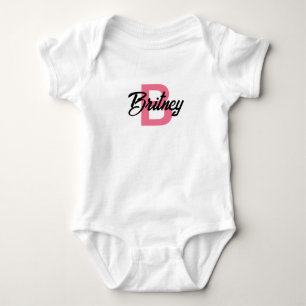Maßgeschneiderter "B" Baby Girl Bodysuit Strampler