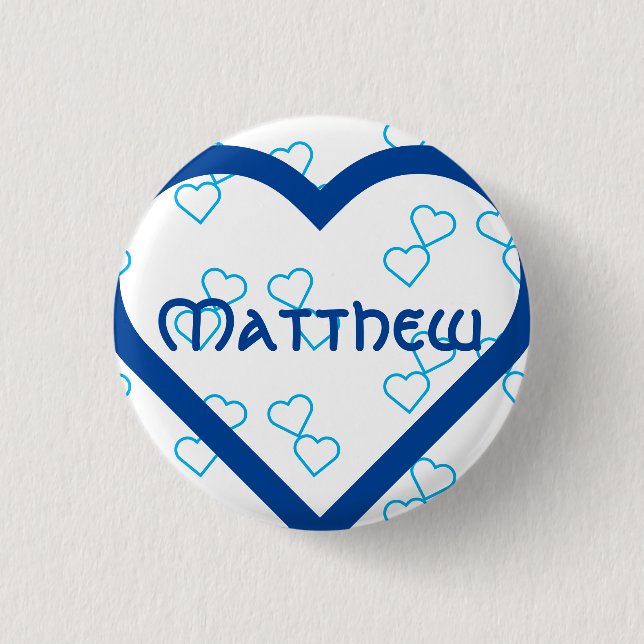 Maßgeschneiderter Babyname 3 cm runde Abzeichen Button (Vorderseite)
