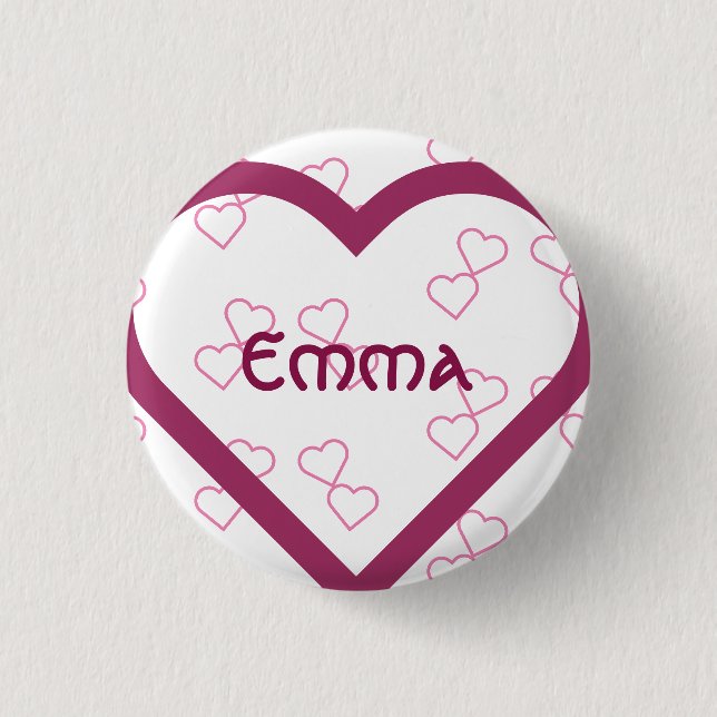 Maßgeschneiderter Babyname 3 cm runde Abzeichen Button (Vorderseite)