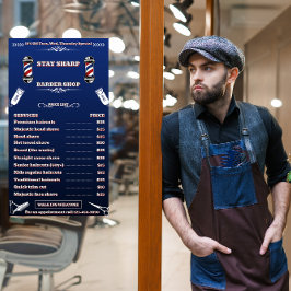 Maßgeschneiderter Barbershop Sehr detaillierte Pre Fensteraufkleber