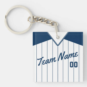 Maßgeschneiderter Baseball Softball Jersey Keyring Schlüsselanhänger