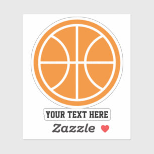 Maßgeschneiderter Basketball-Sportlogo-Aufkleber Aufkleber
