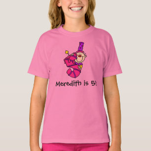 Maßgeschneiderter Blue Candle Clown 5. Geburtstag T-Shirt