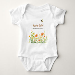 Maßgeschneiderter Blumenkarosseriebuch Baby Strampler
