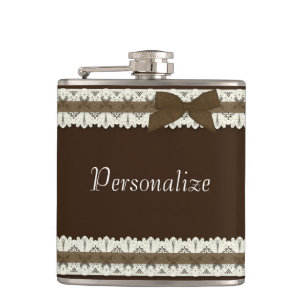 Maßgeschneiderter Braunbandkolben Flachmann