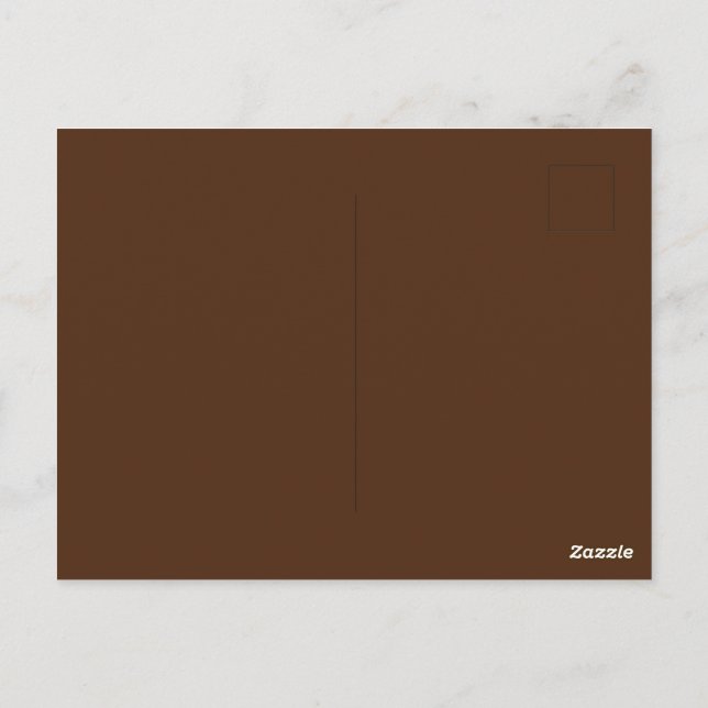 Maßgeschneiderter, brauner Bildperfektionstandard Postkarte (Rückseite)