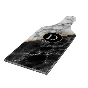 Maßgeschneiderter Brief für die schwarz-weiße Marm Schneidebrett