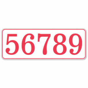 Maßgeschneiderter Briefkasten Hausnummer Meldeboge Aufkleber