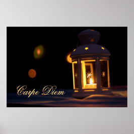 Maßgeschneiderter Carpe Diem mit glänzender Kerzen Poster