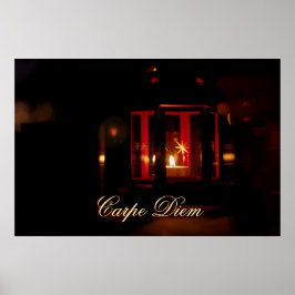 Maßgeschneiderter Carpe Diem mit glänzender Kerzen Poster