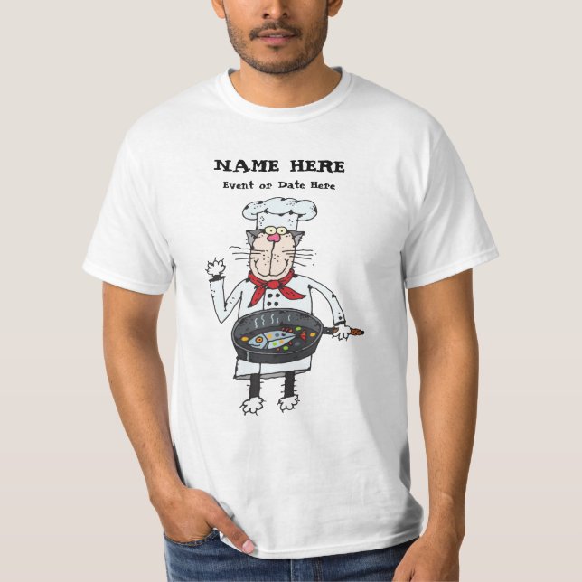 Maßgeschneiderter Cartoon Koch T Shirt (Vorderseite)