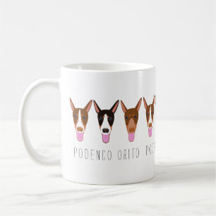 Maßgeschneiderter Cartoon Podenco Orito Dog Kaffeetasse