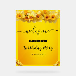 Maßgeschneiderter Daffodil März Geburtstag Blume G Acrylschild