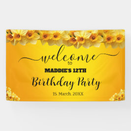 Maßgeschneiderter Daffodil März Geburtstag Blume G Banner