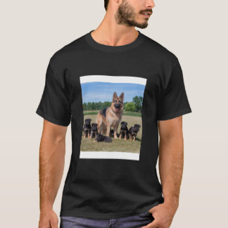 Maßgeschneiderter Deutscher Hirte mit Adorable Wel T-Shirt