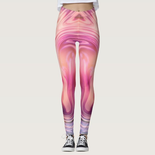Maßgeschneiderter, diagonaler Gradientstreifen Leggings (Vorderseite)
