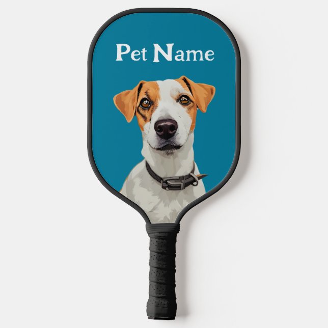 Maßgeschneiderter Dog-Pickleball-Karo Beschreibung Pickleball Schläger (Rückseite)