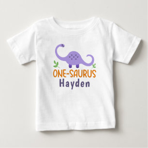 Maßgeschneiderter Einsaurus Dinosaurier Geburtsta Baby T-shirt