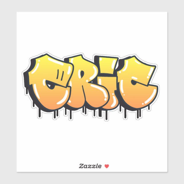 Maßgeschneiderter "Eric" Graffiti Vinyl Sticker (Blatt)