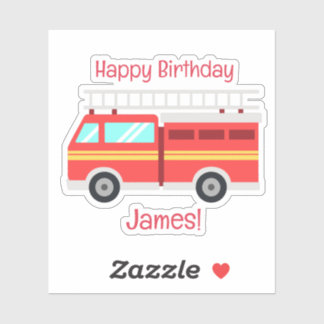 Maßgeschneiderter Feuerwagen Aufkleber