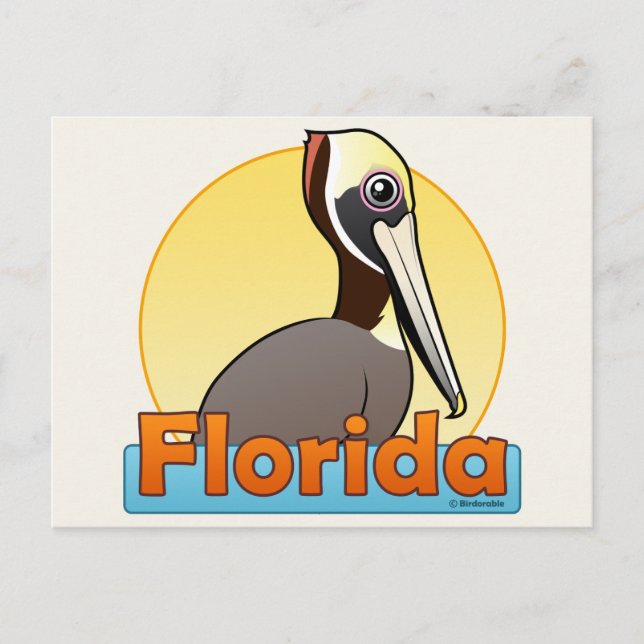Maßgeschneiderter FL Brown Pelican Postkarte (Vorderseite)