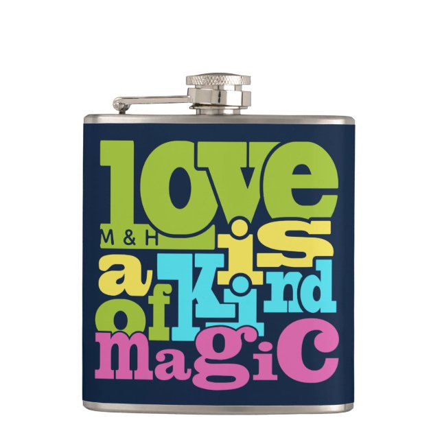 Maßgeschneiderter Flasche für die magische Liebe Flachmann (Vorderseite)