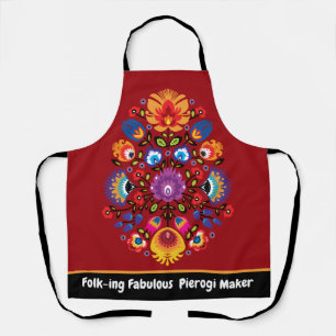 Maßgeschneiderter Folk-ing Fabulous Pierogi Maker Schürze