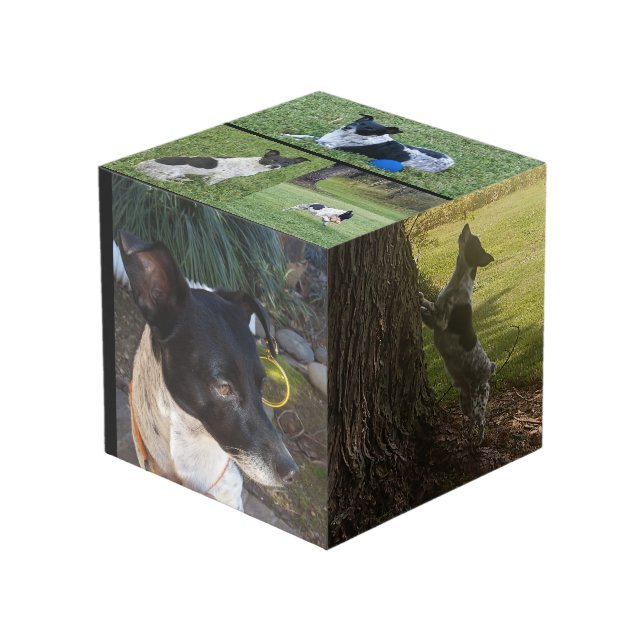 Maßgeschneiderter Foto Cube Würfel (Vorderseite Schrägansicht)