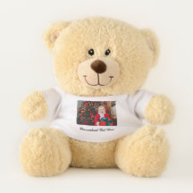 Maßgeschneiderter Foto- und Textteddybär