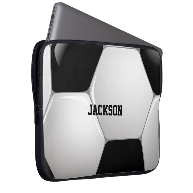 Maßgeschneiderter Fußballball Laptopschutzhülle (Vorne Rechts)