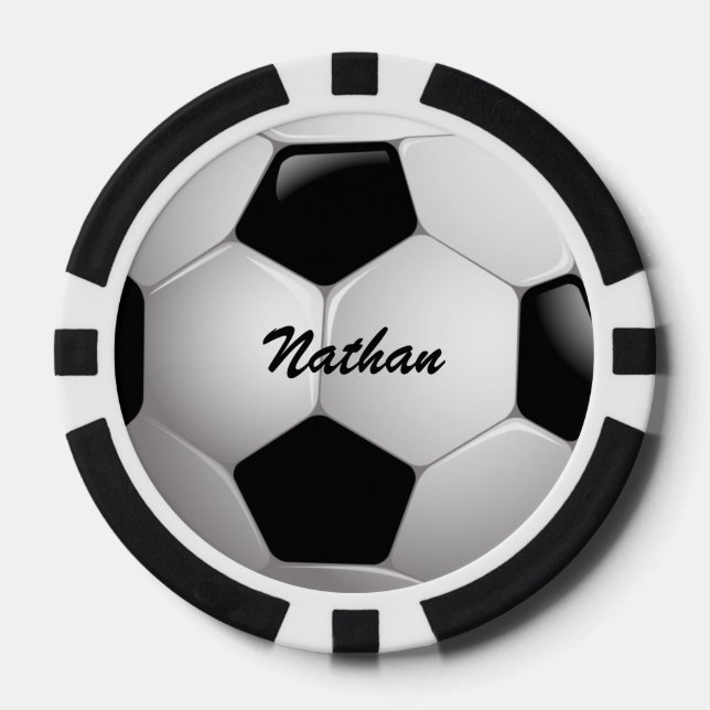 Maßgeschneiderter Fußballball Pokerchips (Vorderseite)
