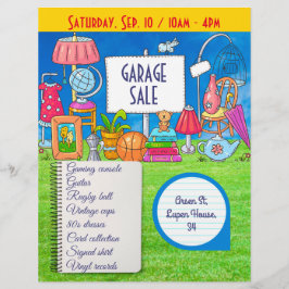 Maßgeschneiderter Garagenverkauf, Garagenverkauf Flyer
