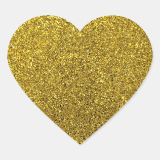 Maßgeschneiderter Gold-Glitzer-Blank Herz-Aufkleber