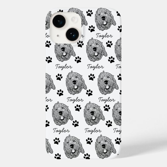 Maßgeschneiderter Goldendoodle Hund Personalisiert Case-Mate iPhone Hülle (Rückseite)