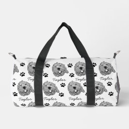 Maßgeschneiderter Goldendoodle Hund Personalisiert Duffle Bag