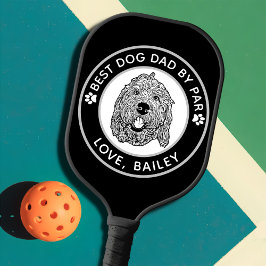 Maßgeschneiderter Goldendoodle Hund Personalisiert Pickleball Schläger