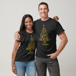Maßgeschneiderter Goldener Weihnachtsbaum T-Shirt