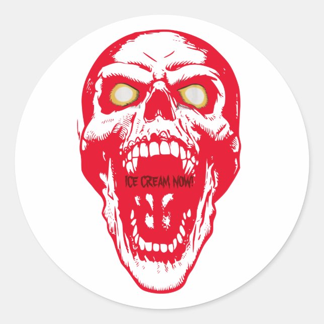 Maßgeschneiderter Goth Skull Sticker (Vorderseite)