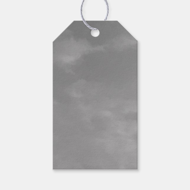 Maßgeschneiderter Grau Sky Geschenkanhänger (Vorderseite)