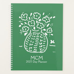 Maßgeschneiderter Green Posy Vase Planner Planer