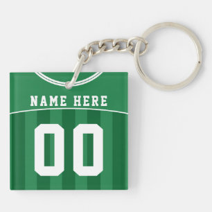 Maßgeschneiderter Green Soccer Jersey Keyring, Foo Schlüsselanhänger