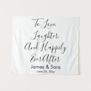 Maßgeschneiderter Hochzeitshintergrund Chic Empfan Wandteppich