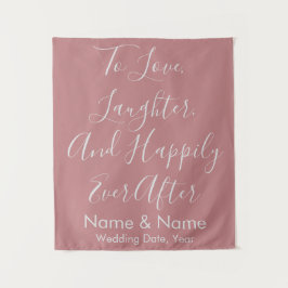 Maßgeschneiderter Hochzeitshintergrund für Empfang Wandteppich