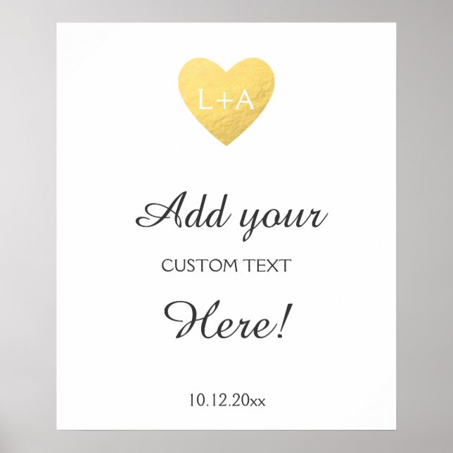 Maßgeschneiderter Hochzeitszeichentext, Imitate Go Poster (Vorne)