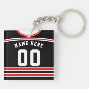 Maßgeschneiderter Hockey Jersey Keyring, Lacrosse Schlüsselanhänger